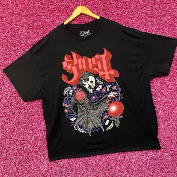 Ghost Cardinal Copia Crystal Ball Cards Heavy Metal Rock T-Shirt 3XL - Picture 3 of 4